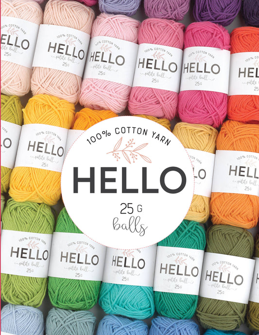 HELLO 100% Cotton 25g Amigurumi Yarn