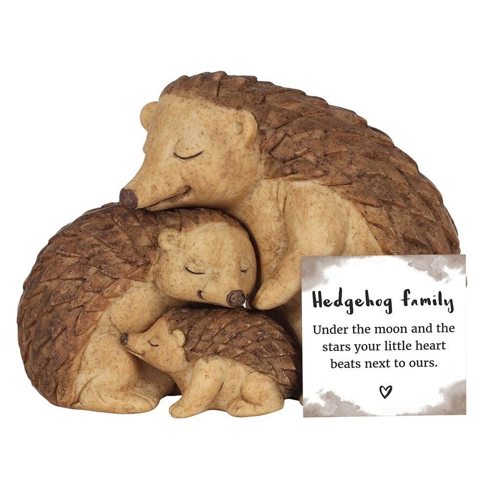 Hedgehog Family Ornament Figurine