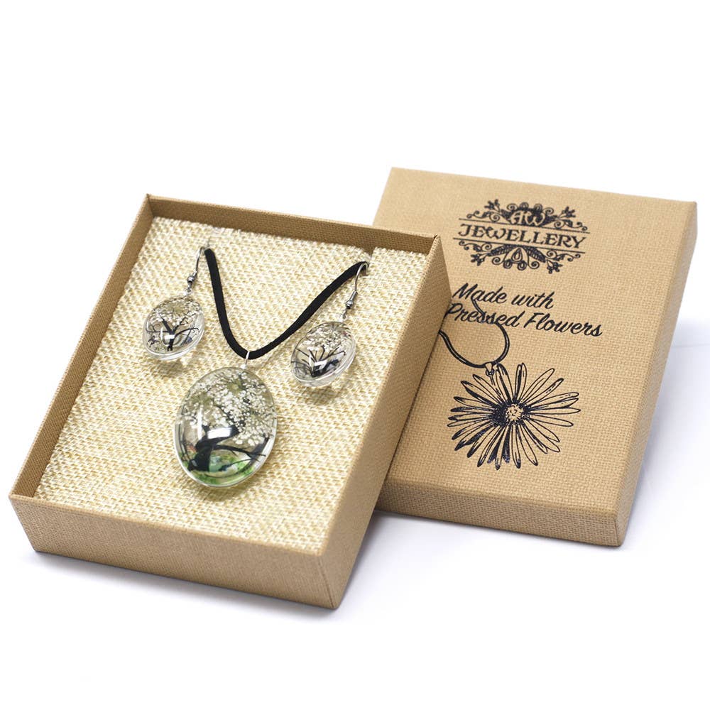 PFJ-04 - Pressed Flowers - Tree of Life set - White