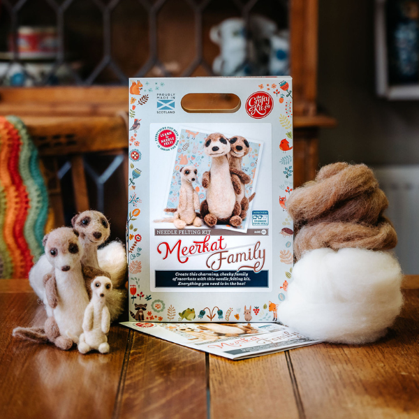 Meerkat Family Needle Felting Craft Kit