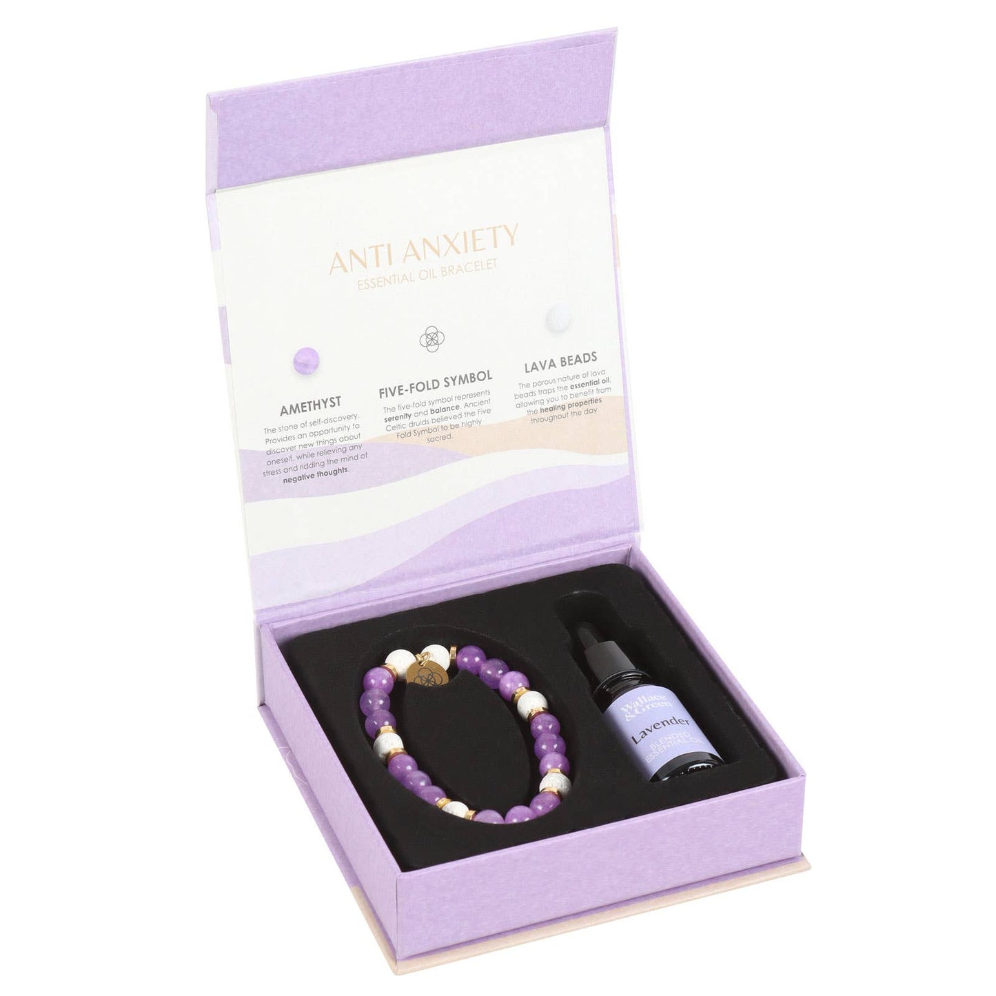 Anti-Anxiety Amethyst Crystal Essential Oil Bracelet