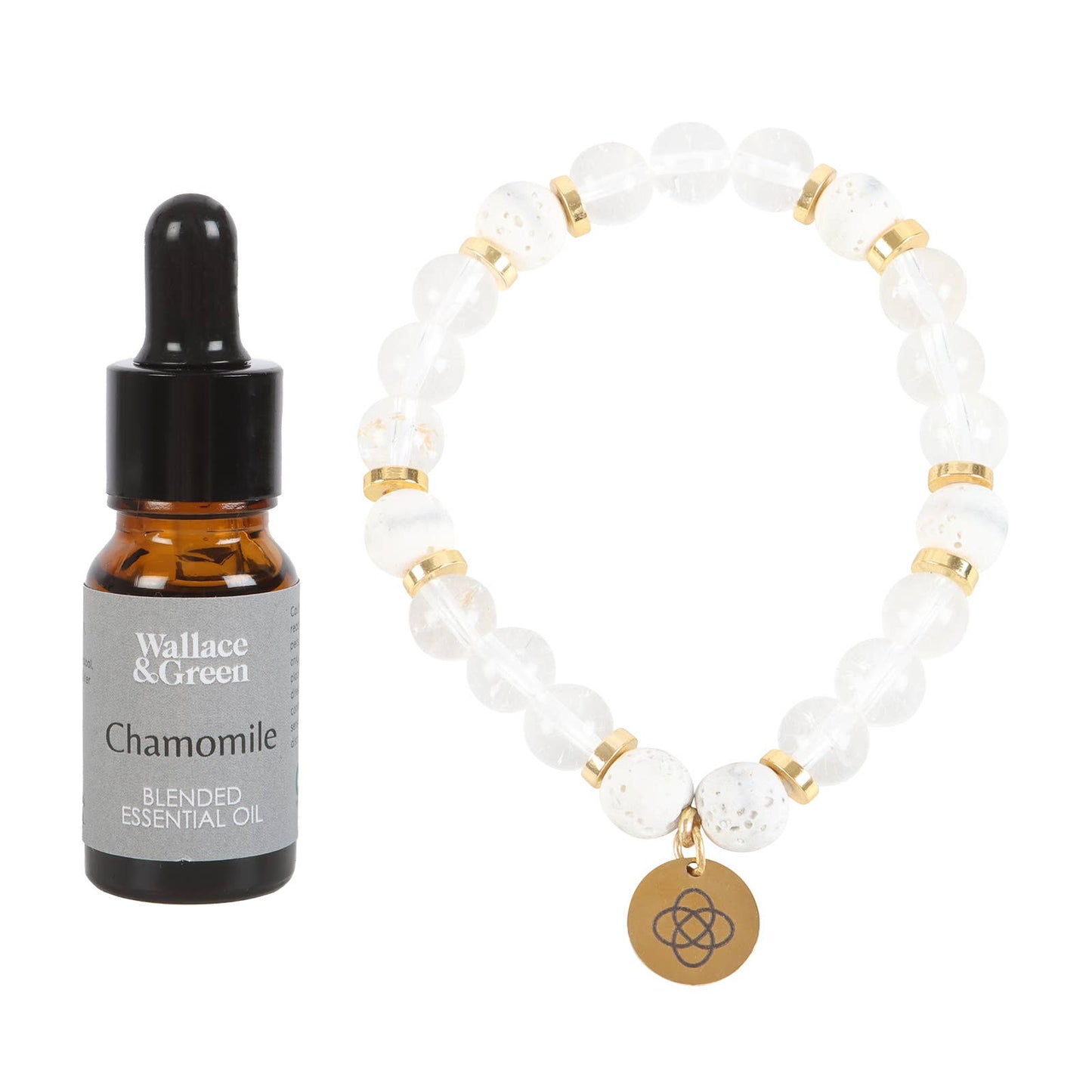 Friendship Clear Quartz Essential Oil Bracelet