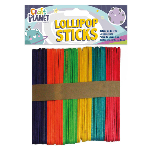 Lollipop Sticks (approx. 50pcs) - Assorted Colours