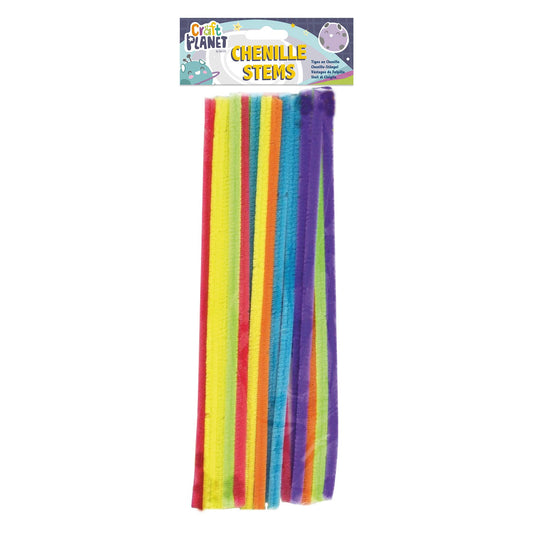 Chenille Stems (20pk) - 6 Neon Colours (300mm)