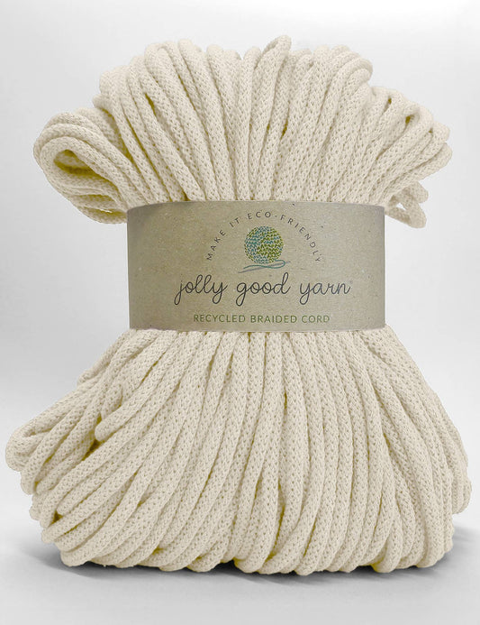 5mm Plymouth Cream recycled cotton macrame cord (100m)