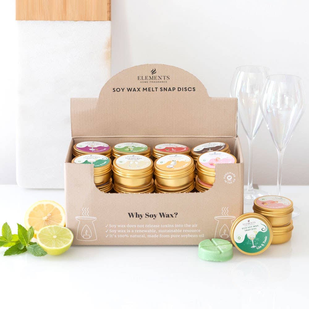 Cocktail Soy Wax Melt Snap Discs 8 Fragrances