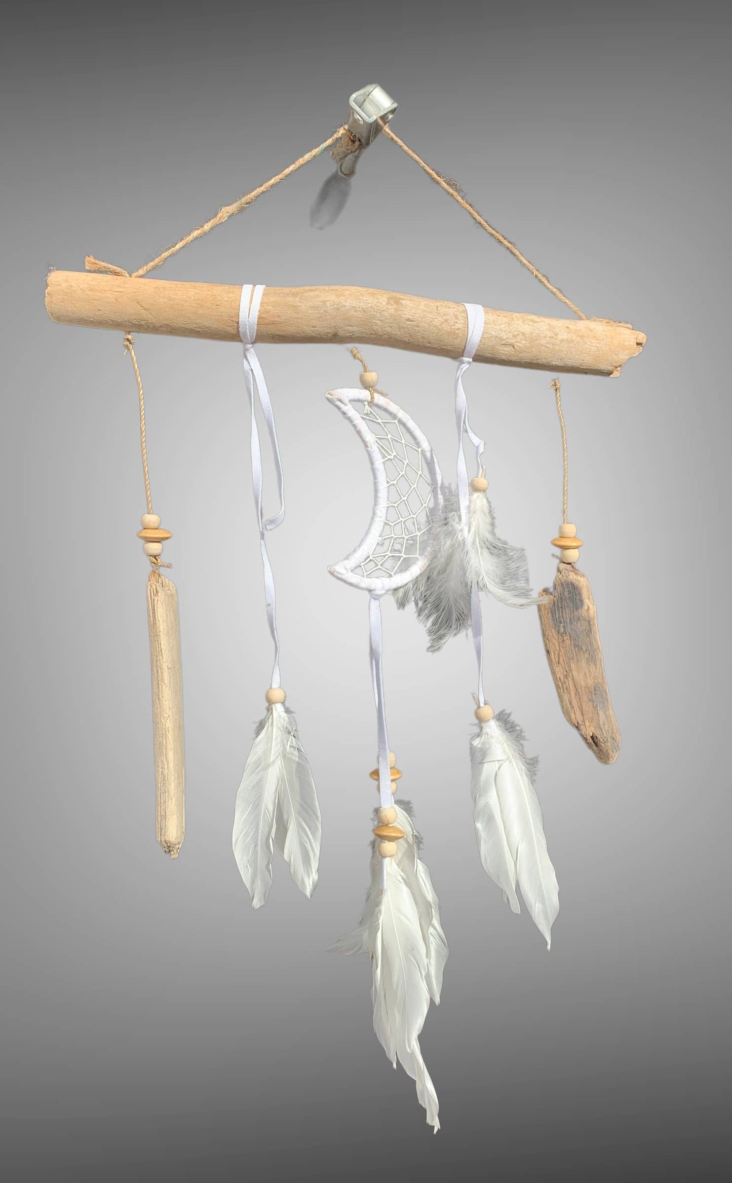 Macrame Driftwood Dream Catcher / Mobile Hanger - 33 cm