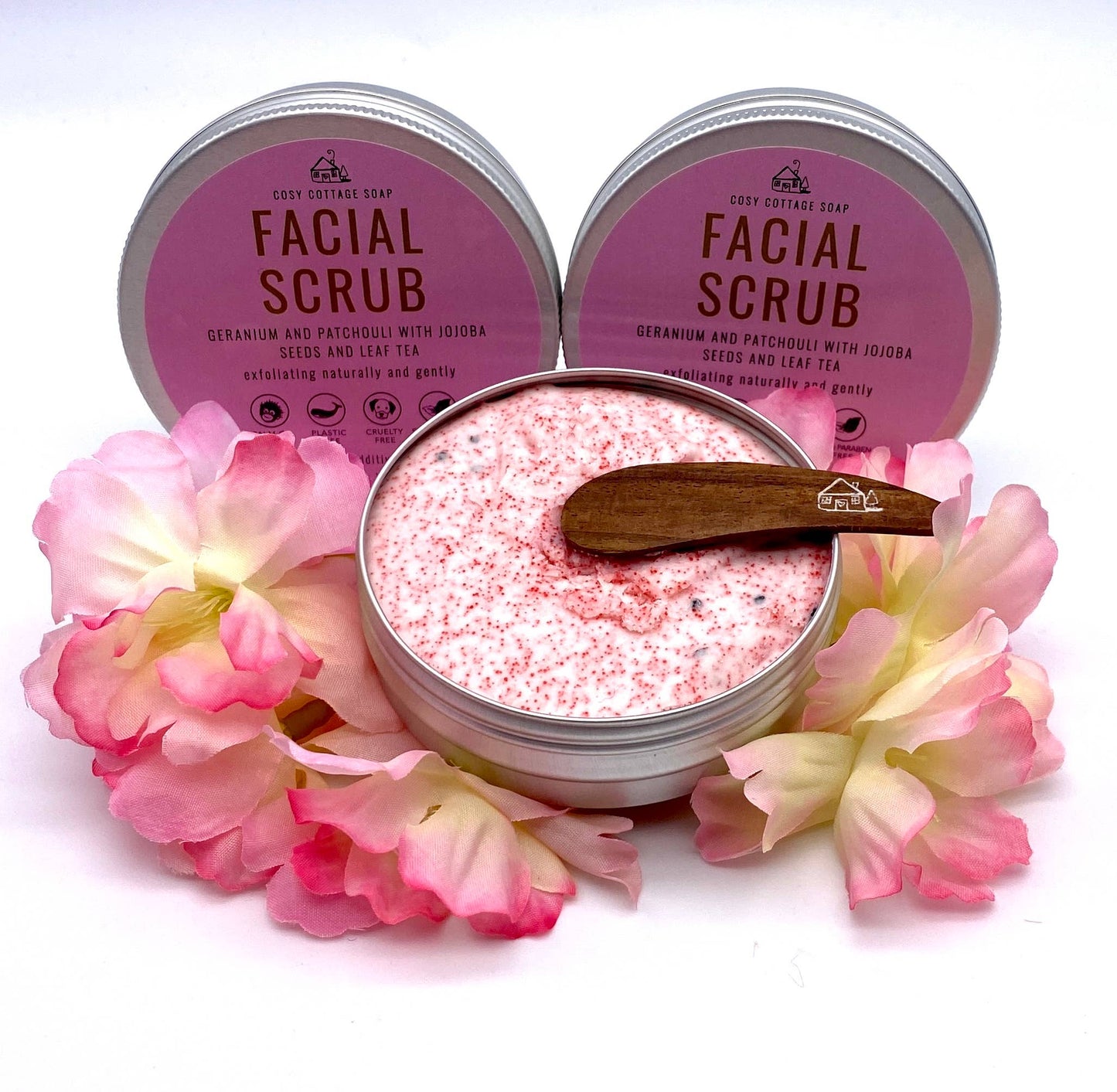 Jojoba and Geranium Exfoliating Facial Scrub