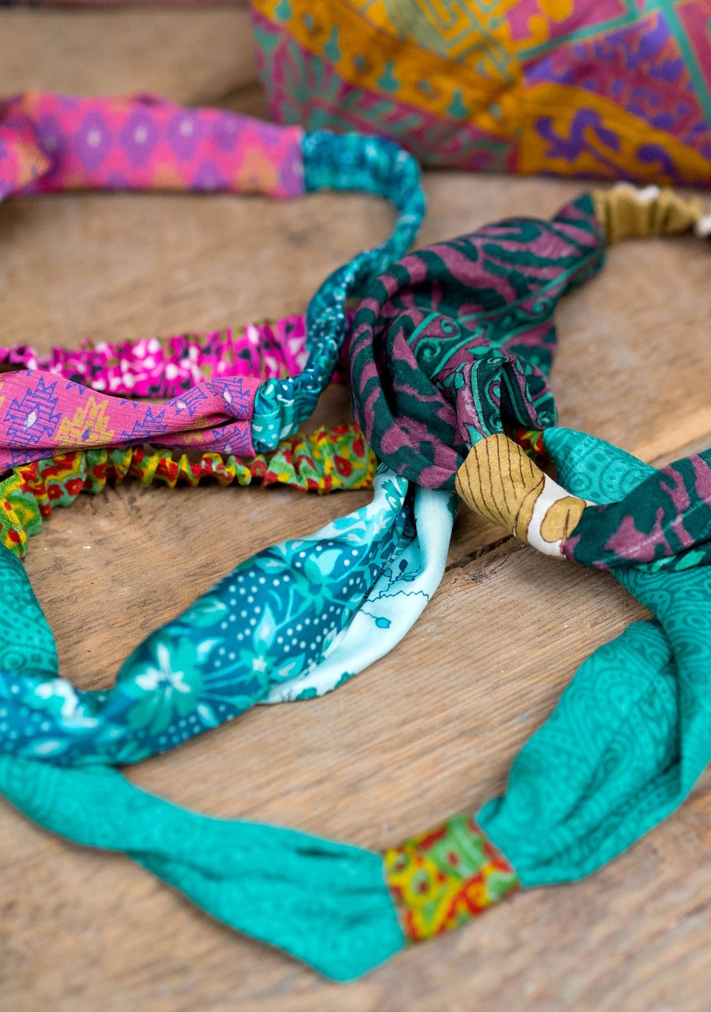 Recycled Sari Headband With Knot