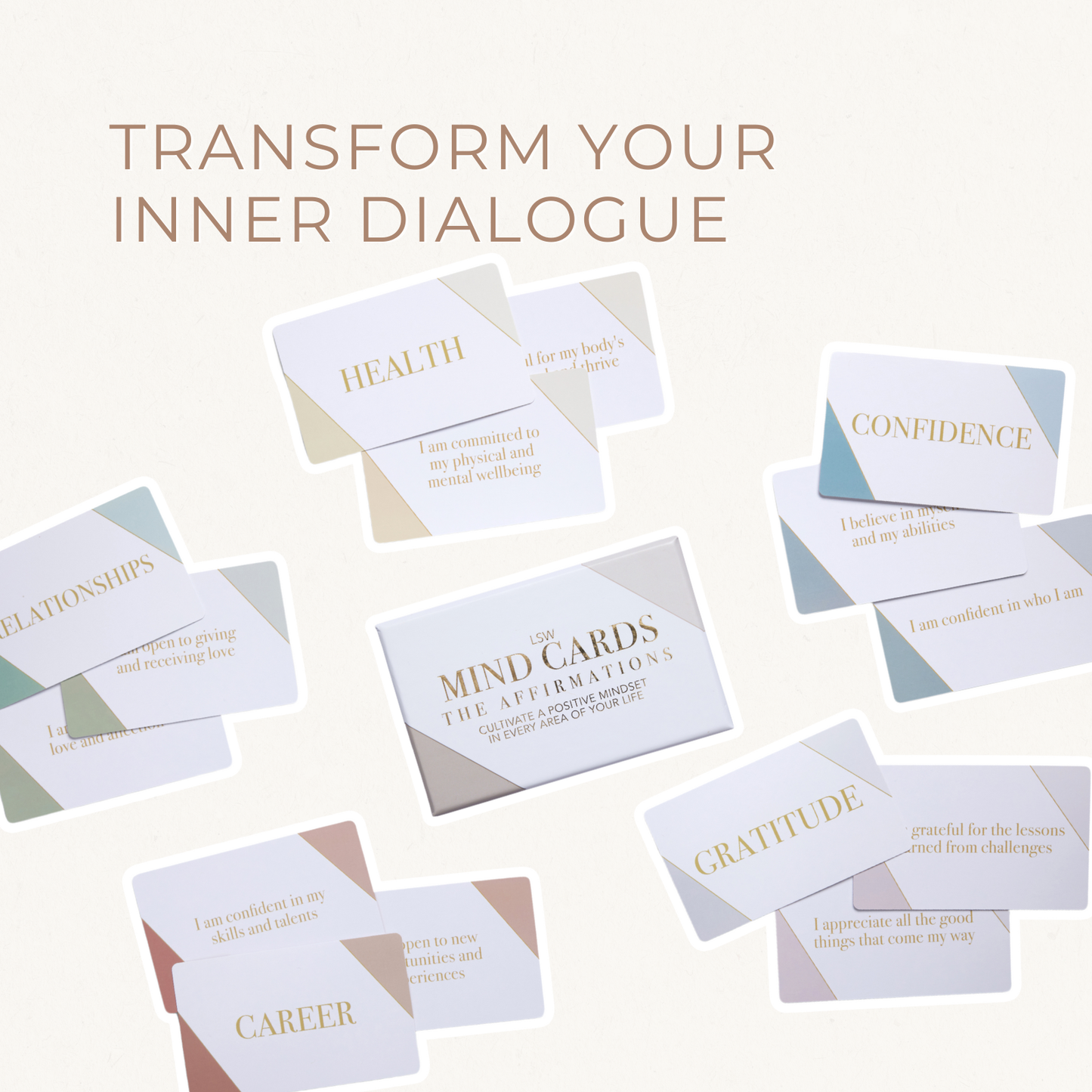 Mind Cards: The Affirmations - Pack of 50 affirmation cards