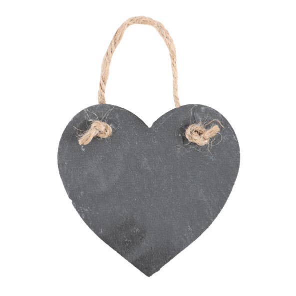 Love You To The Moon And Back Hanging Slate Heart