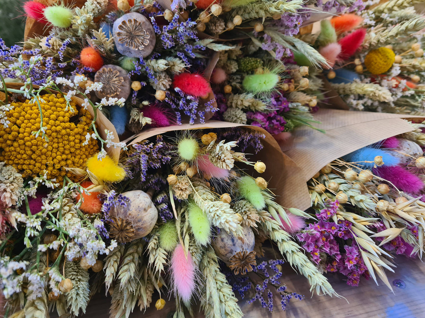 Florist Choice Colourful Dried Flower Bunches/Bouquets