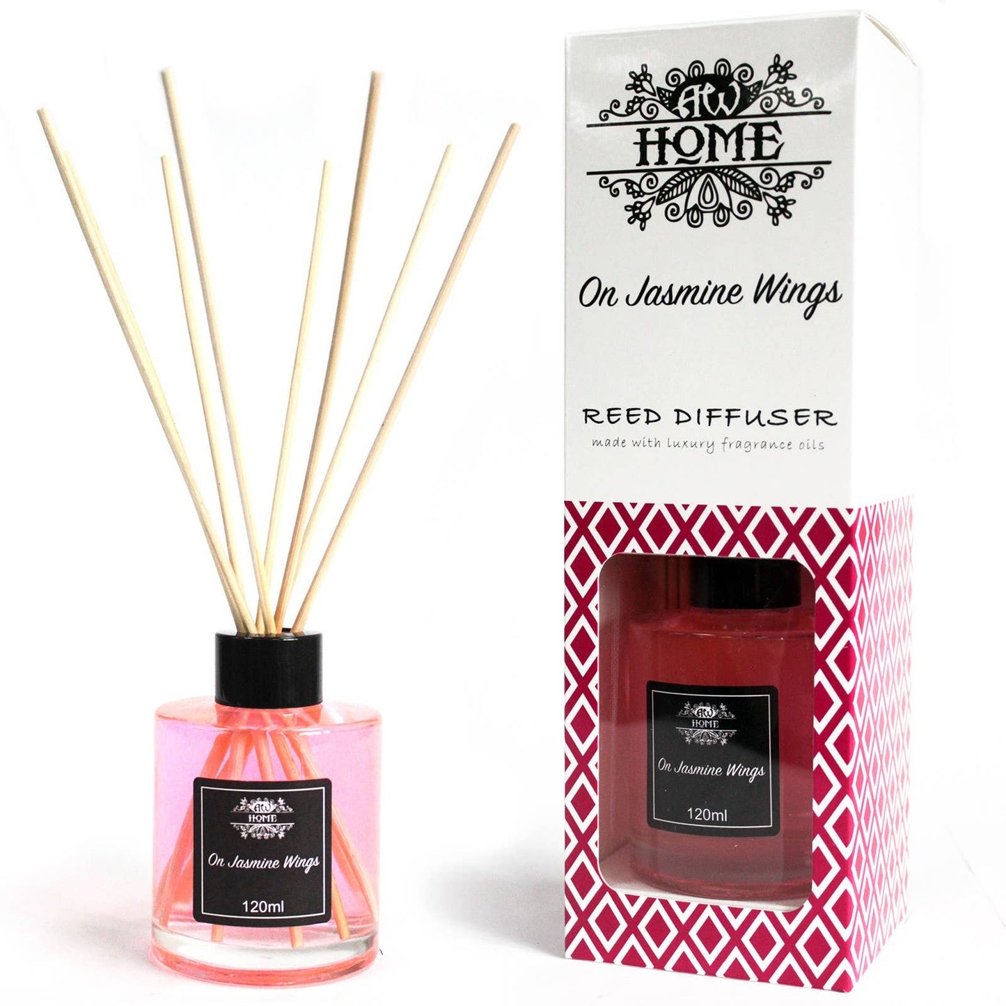 RDHF-07 - 120ml Reed Diffuser - On Jasmine Wings