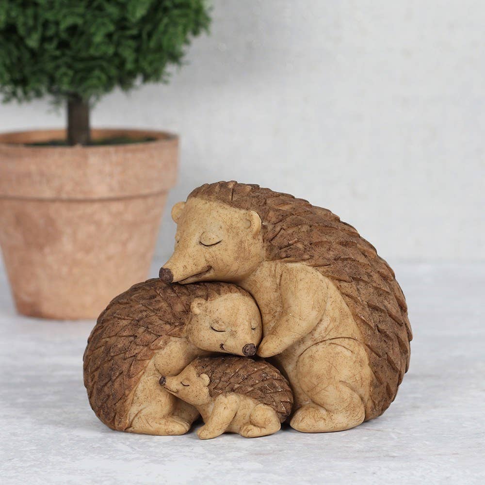 Hedgehog Family Ornament Figurine