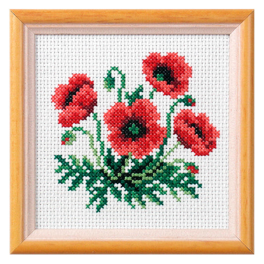 Cross Stitch Kit: Poppy