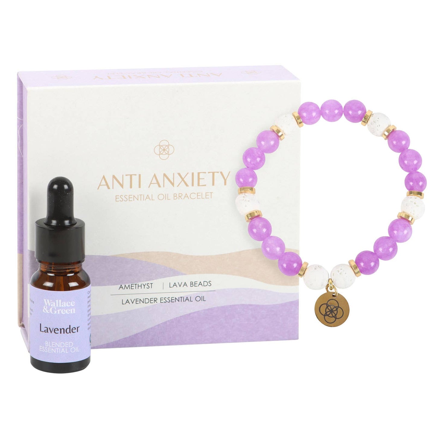 Anti-Anxiety Amethyst Crystal Essential Oil Bracelet