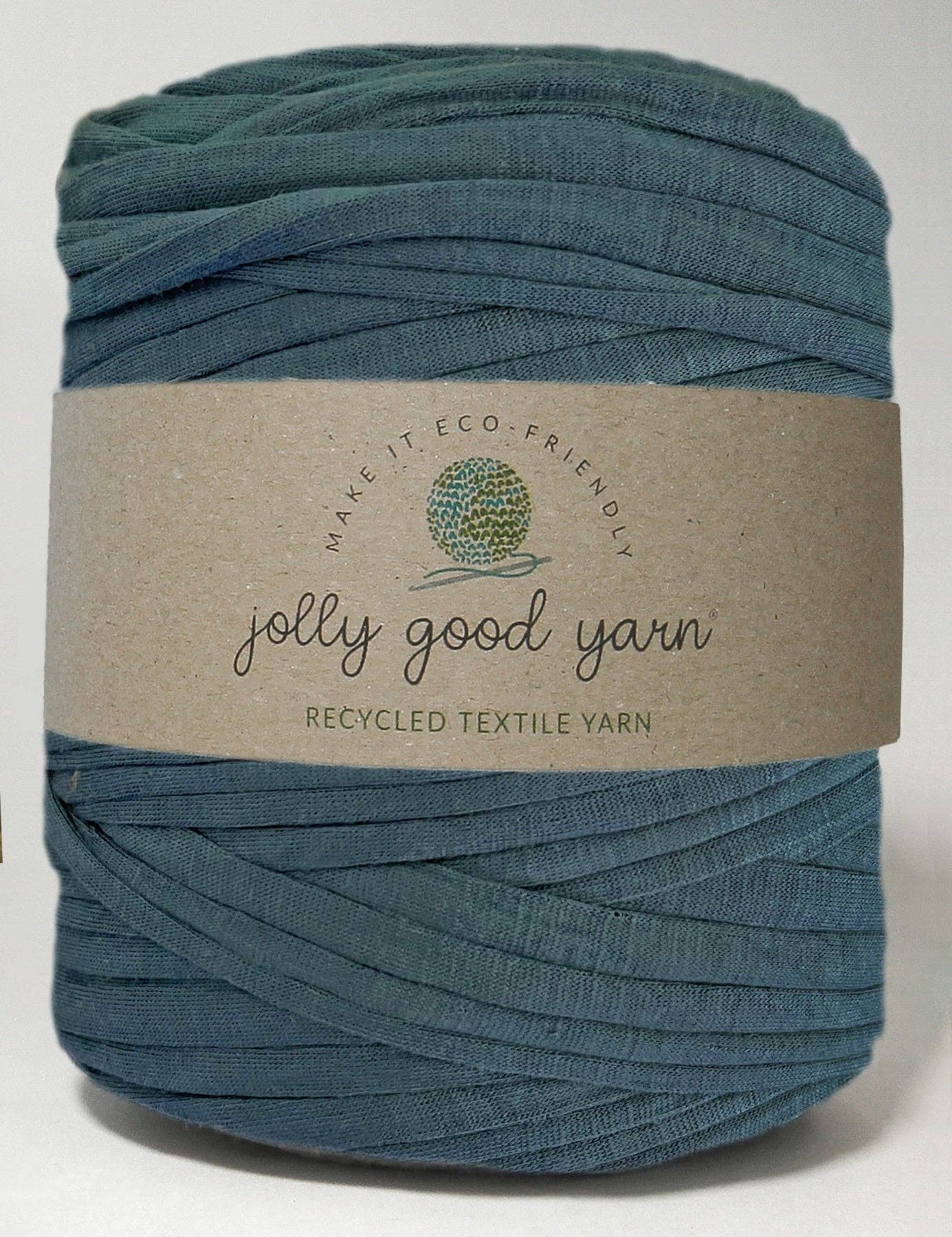 Dark ocean blue t-shirt yarn (100-120m)