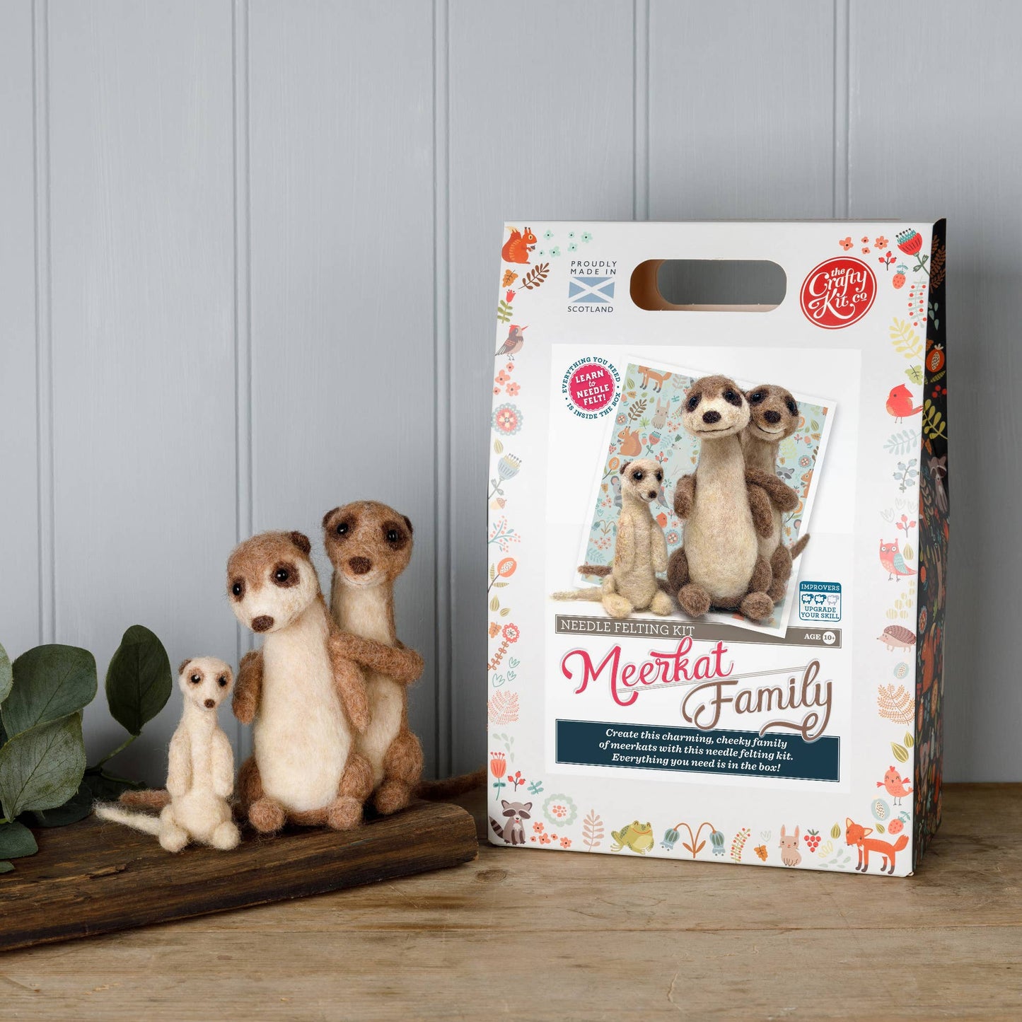 Meerkat Family Needle Felting Craft Kit