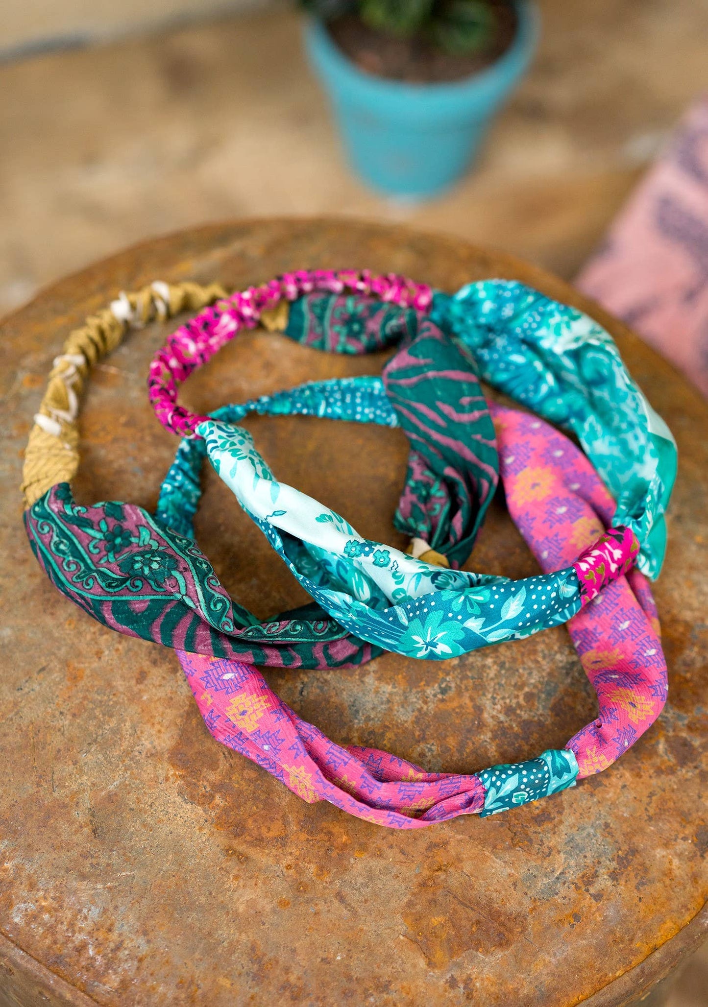 Recycled Sari Headband With Knot