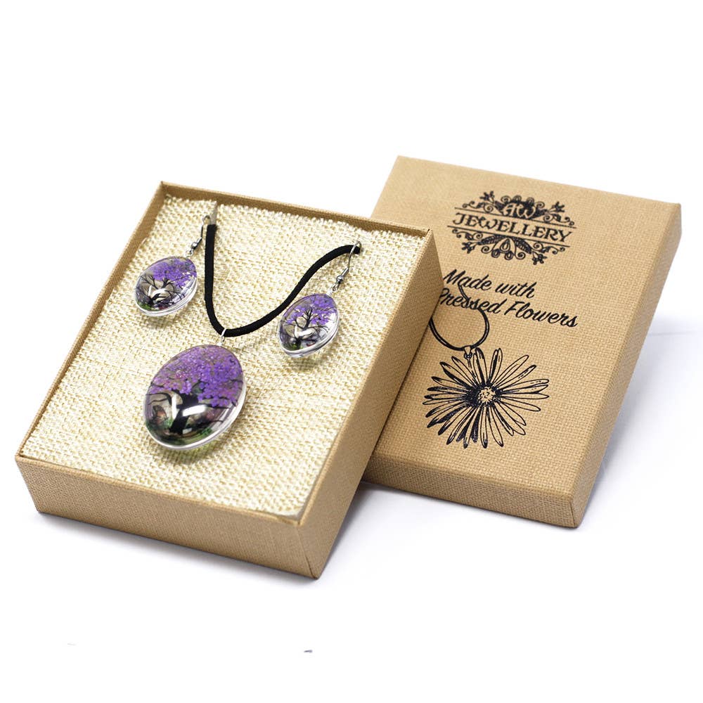 PFJ-01 - Pressed Flowers - Tree of Life set - Lavender